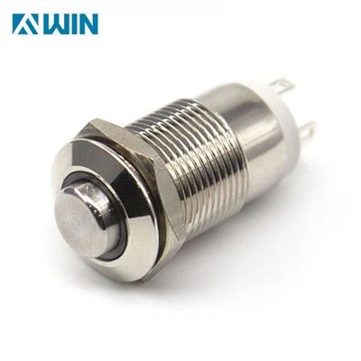 Dia 12mm Metal Basmalı Düğme Anahtarı