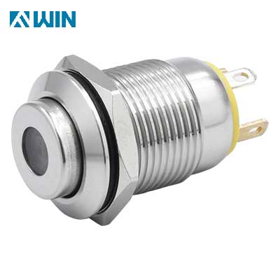 LED göstergeli 12mm metal anahtar