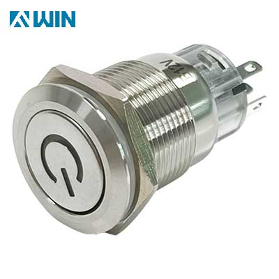 LED ile 19mm metal anahtar